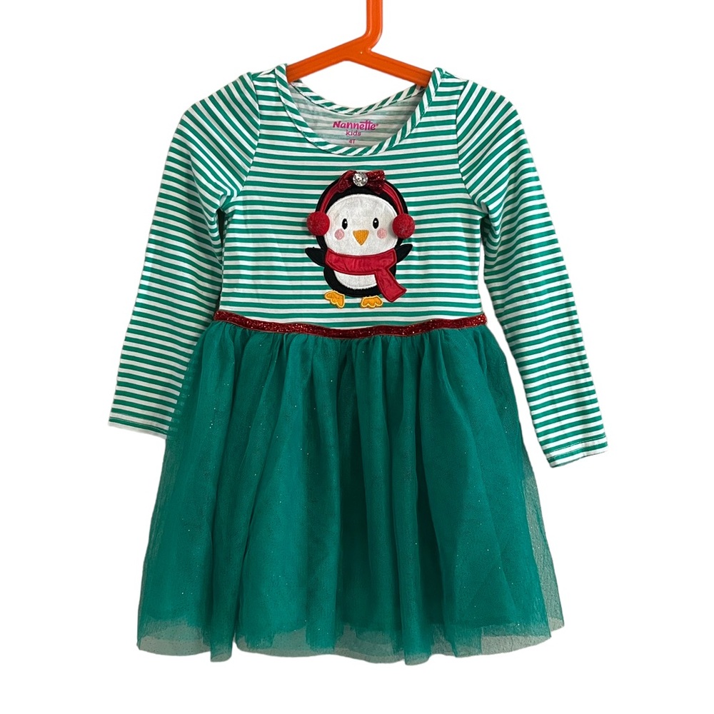 Nannette Kids Penguin Holiday Winter Dress